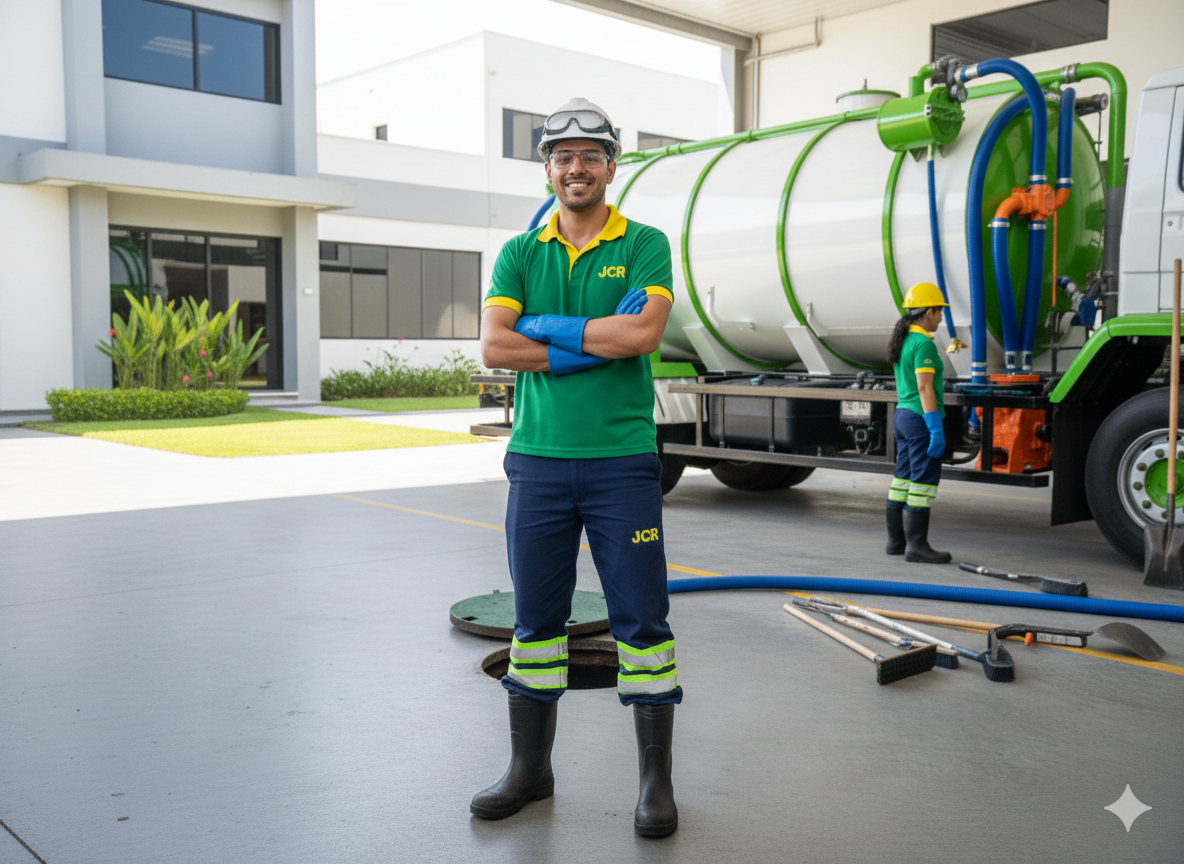 JCR Desentupimentos em acao