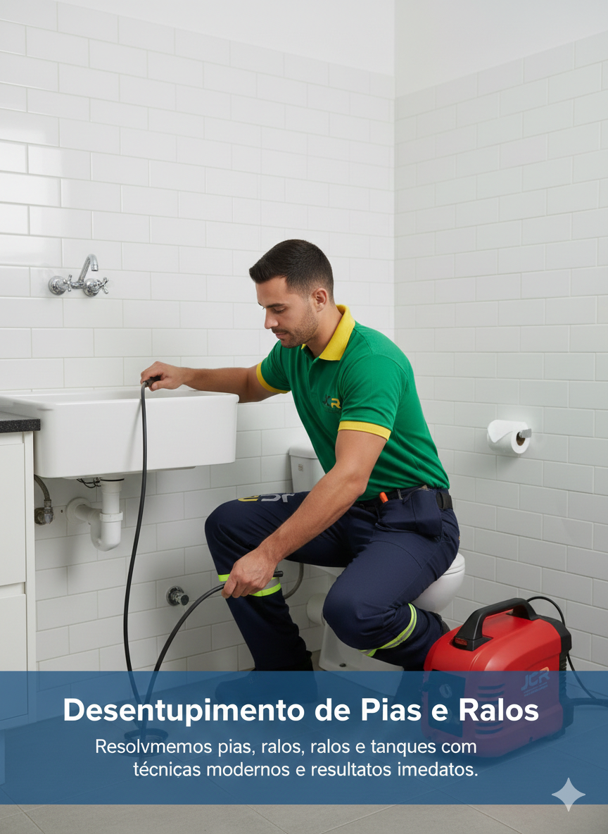 Desentupimento de pias e ralos